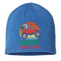 Funny Merry Christmas Santa Monster Truck Xmas Sustainable Beanie