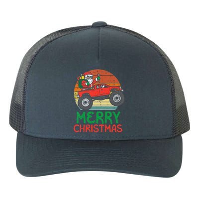 Funny Merry Christmas Santa Monster Truck Xmas Yupoong Adult 5-Panel Trucker Hat