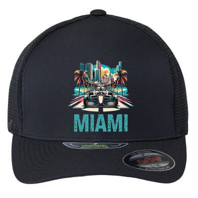 Formula Miami City Racing Circuit Car Map G.R.A.N.D P.R.I.X Race Flexfit Unipanel Trucker Cap