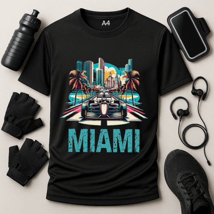 Formula Miami City Racing Circuit Car Map G.R.A.N.D P.R.I.X Race Performance Shirt