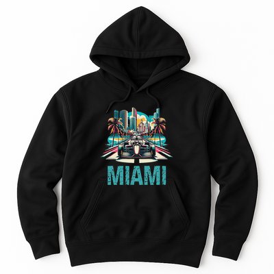 Formula Miami City Racing Circuit Car Map G.R.A.N.D P.R.I.X Race Hoodie