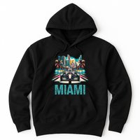 Formula Miami City Racing Circuit Car Map G.R.A.N.D P.R.I.X Race Hoodie