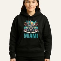 Formula Miami City Racing Circuit Car Map G.R.A.N.D P.R.I.X Race Hoodie