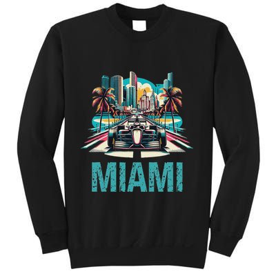 Formula Miami City Racing Circuit Car Map G.R.A.N.D P.R.I.X Race Sweatshirt