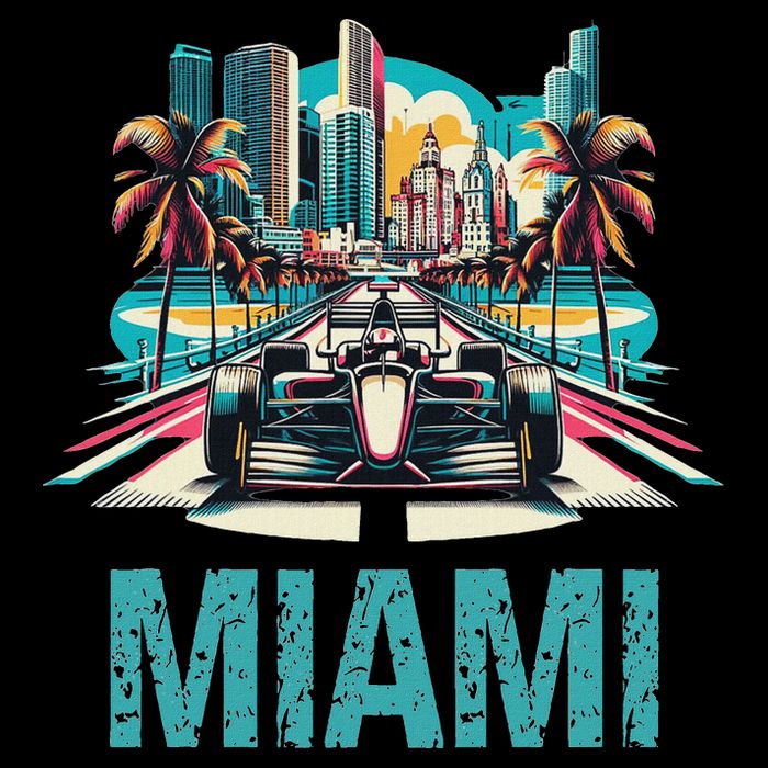 Formula Miami City Racing Circuit Car Map G.R.A.N.D P.R.I.X Race Sweatshirt