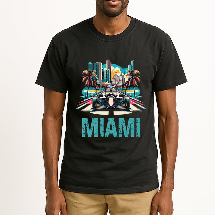 Formula Miami City Racing Circuit Car Map G.R.A.N.D P.R.I.X Race Tall T-Shirt