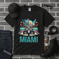 Formula Miami City Racing Circuit Car Map G.R.A.N.D P.R.I.X Race Tall T-Shirt