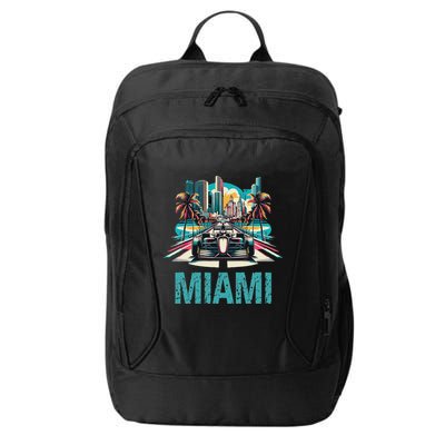 Formula Miami City Racing Circuit Car Map G.R.A.N.D P.R.I.X Race City Backpack