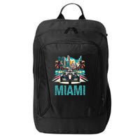 Formula Miami City Racing Circuit Car Map G.R.A.N.D P.R.I.X Race City Backpack
