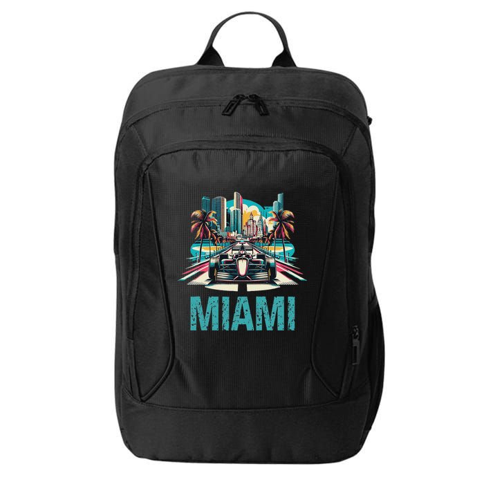 Formula Miami City Racing Circuit Car Map G.R.A.N.D P.R.I.X Race City Backpack