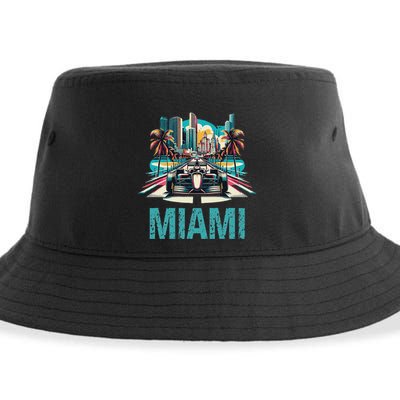 Formula Miami City Racing Circuit Car Map G.R.A.N.D P.R.I.X Race Sustainable Bucket Hat