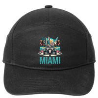 Formula Miami City Racing Circuit Car Map G.R.A.N.D P.R.I.X Race 7-Panel Snapback Hat