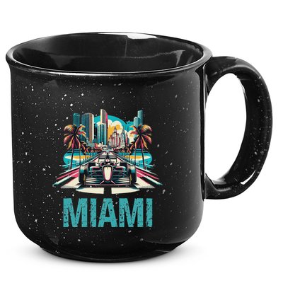 Formula Miami City Racing Circuit Car Map G.R.A.N.D P.R.I.X Race 15oz Campfire Ceramic Mug