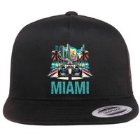 Formula Miami City Racing Circuit Car Map G.R.A.N.D P.R.I.X Race Flatbill Hat