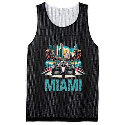 Formula Miami City Racing Circuit Car Map G.R.A.N.D P.R.I.X Race Mesh Reversible Basketball Jersey Tank