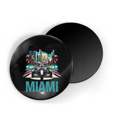 Formula Miami City Racing Circuit Car Map G.R.A.N.D P.R.I.X Race Magnet