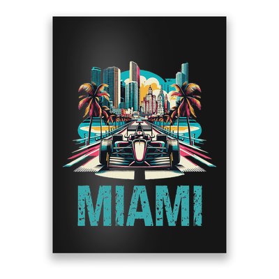 Formula Miami City Racing Circuit Car Map G.R.A.N.D P.R.I.X Race Poster