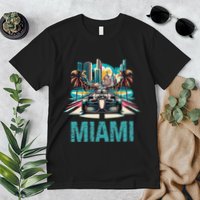 Formula Miami City Racing Circuit Car Map G.R.A.N.D P.R.I.X Race Premium T-Shirt