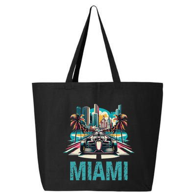 Formula Miami City Racing Circuit Car Map G.R.A.N.D P.R.I.X Race 25L Jumbo Tote