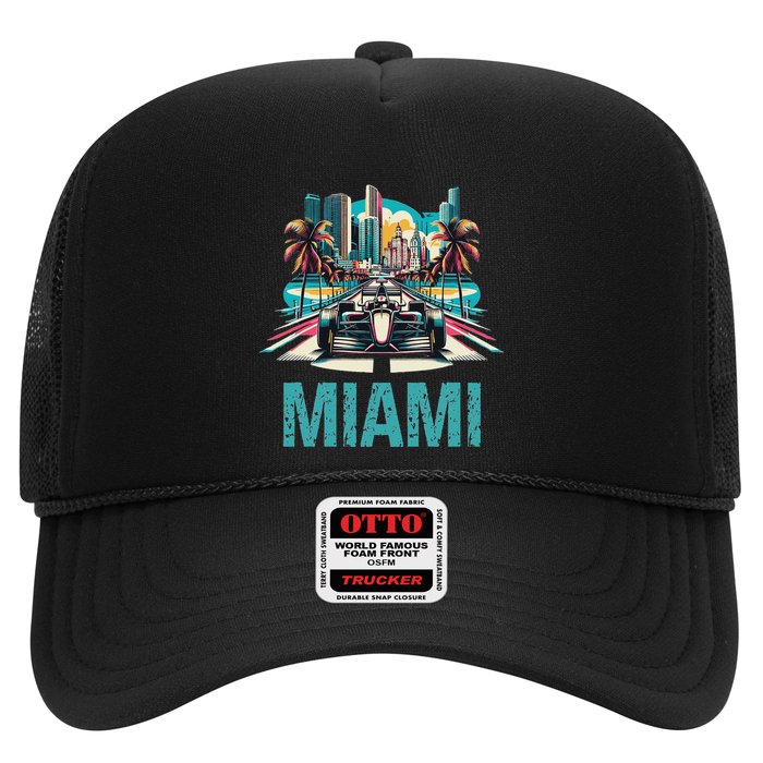 Formula Miami City Racing Circuit Car Map G.R.A.N.D P.R.I.X Race Trucker Hat