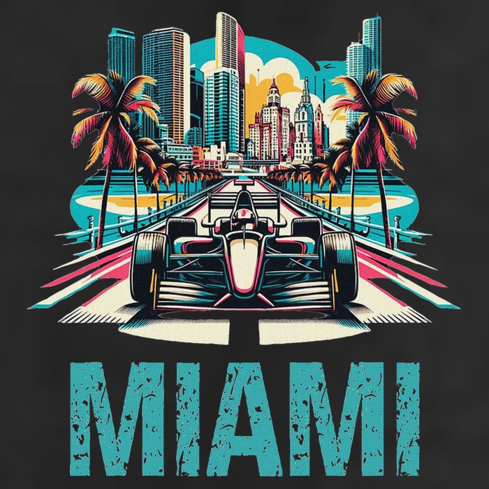 Formula Miami City Racing Circuit Car Map G.R.A.N.D P.R.I.X Race Trucker Hat
