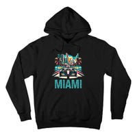 Formula Miami City Racing Circuit Car Map G.R.A.N.D P.R.I.X Race Tall Hoodie