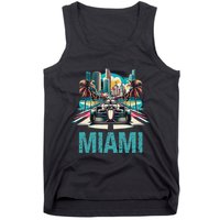 Formula Miami City Racing Circuit Car Map G.R.A.N.D P.R.I.X Race Tank Top