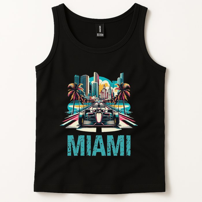 Formula Miami City Racing Circuit Car Map G.R.A.N.D P.R.I.X Race Tank Top