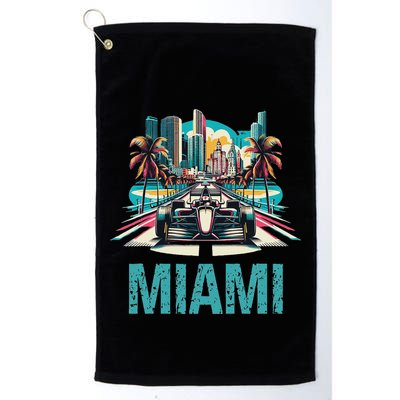 Formula Miami City Racing Circuit Car Map G.R.A.N.D P.R.I.X Race Golf Towel