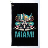 Formula Miami City Racing Circuit Car Map G.R.A.N.D P.R.I.X Race Golf Towel
