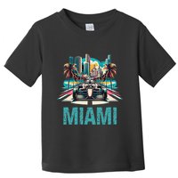 Formula Miami City Racing Circuit Car Map G.R.A.N.D P.R.I.X Race Toddler T-Shirt