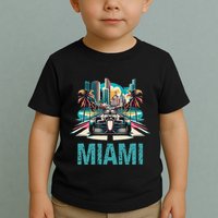 Formula Miami City Racing Circuit Car Map G.R.A.N.D P.R.I.X Race Toddler T-Shirt