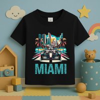 Formula Miami City Racing Circuit Car Map G.R.A.N.D P.R.I.X Race Toddler T-Shirt