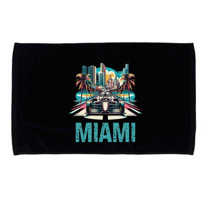 Formula Miami City Racing Circuit Car Map G.R.A.N.D P.R.I.X Race Microfiber Hand Towel