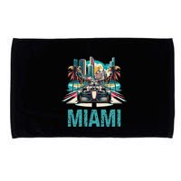 Formula Miami City Racing Circuit Car Map G.R.A.N.D P.R.I.X Race Microfiber Hand Towel