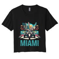 Formula Miami City Racing Circuit Car Map G.R.A.N.D P.R.I.X Race Crop Top