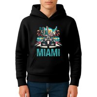 Formula Miami City Racing Circuit Car Map G.R.A.N.D P.R.I.X Race Kids Hoodie