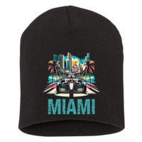 Formula Miami City Racing Circuit Car Map G.R.A.N.D P.R.I.X Race Short Acrylic Beanie