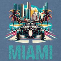Formula Miami City Racing Circuit Car Map G.R.A.N.D P.R.I.X Race Garment-Dyed Sweatshirt