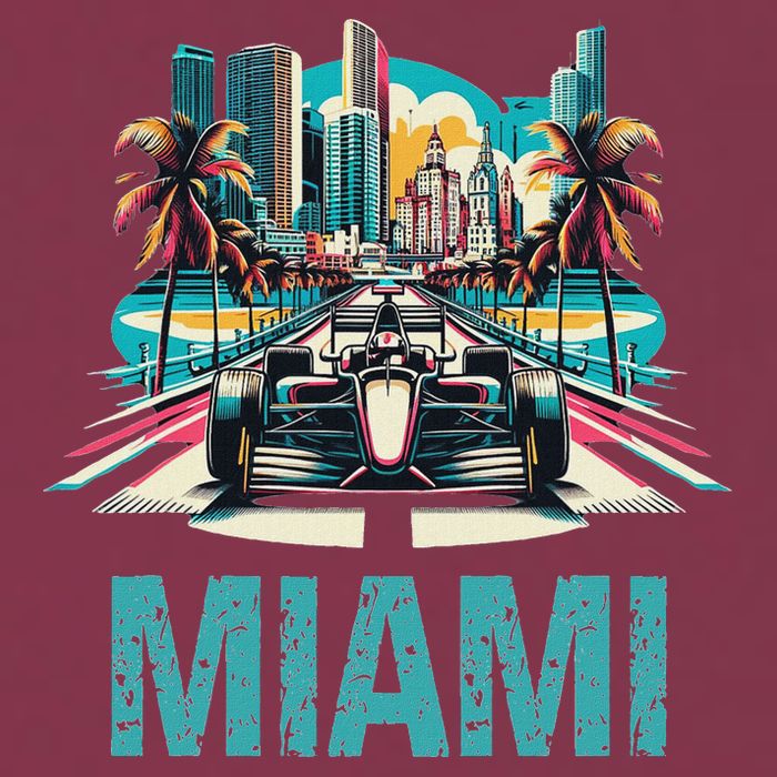 Formula Miami City Racing Circuit Car Map G.R.A.N.D P.R.I.X Race 16oz Travel Tumbler