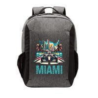 Formula Miami City Racing Circuit Car Map G.R.A.N.D P.R.I.X Race Vector Backpack