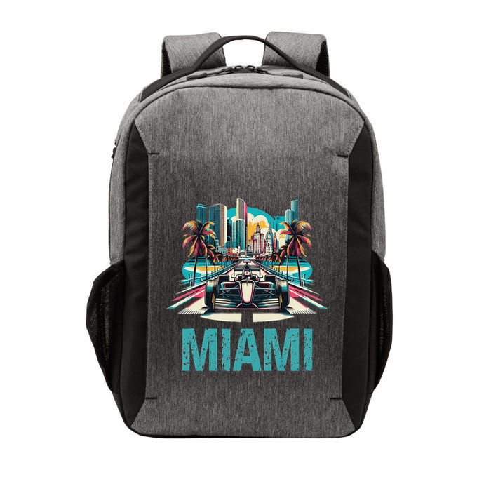 Formula Miami City Racing Circuit Car Map G.R.A.N.D P.R.I.X Race Vector Backpack