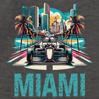 Formula Miami City Racing Circuit Car Map G.R.A.N.D P.R.I.X Race Vector Backpack