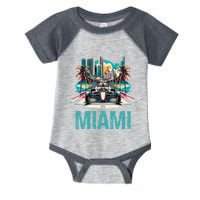 Formula Miami City Racing Circuit Car Map G.R.A.N.D P.R.I.X Race Infant Baby Jersey Bodysuit