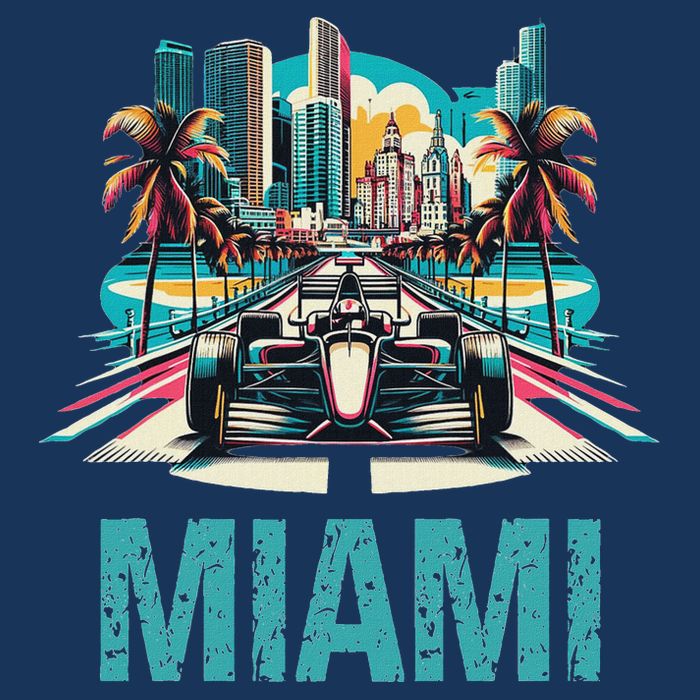 Formula Miami City Racing Circuit Car Map G.R.A.N.D P.R.I.X Race Infant Baby Jersey Bodysuit