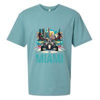 Formula Miami City Racing Circuit Car Map G.R.A.N.D P.R.I.X Race Sueded Cloud Jersey T-Shirt