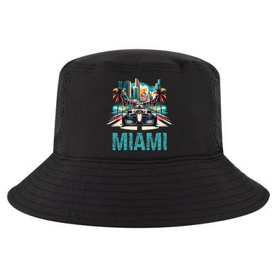 Formula Miami City Racing Circuit Car Map Grand Prix Race Cool Comfort Performance Bucket Hat