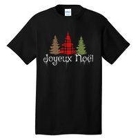 French Merry Christmas Joyeux NoëL Xmas Trees Tall T-Shirt