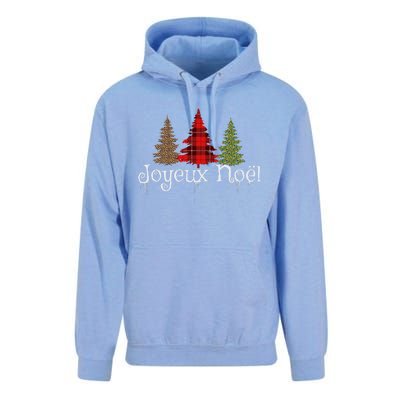 French Merry Christmas Joyeux NoëL Xmas Trees Unisex Surf Hoodie