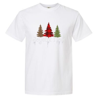 French Merry Christmas Joyeux NoëL Xmas Trees Garment-Dyed Heavyweight T-Shirt